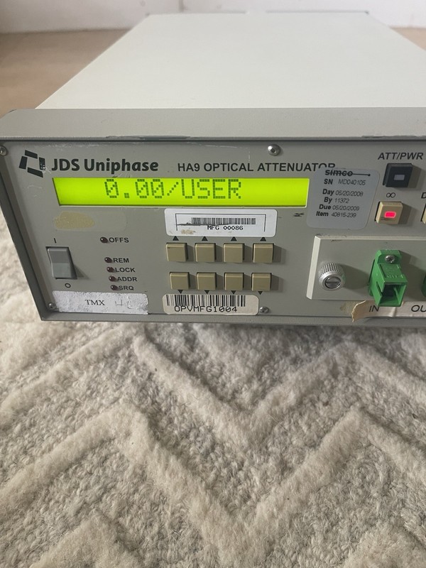 JDS Uniphase HA9 Optical Attenuator HA97E+10KSU1 1550nm SC/APC Tested Working gallery