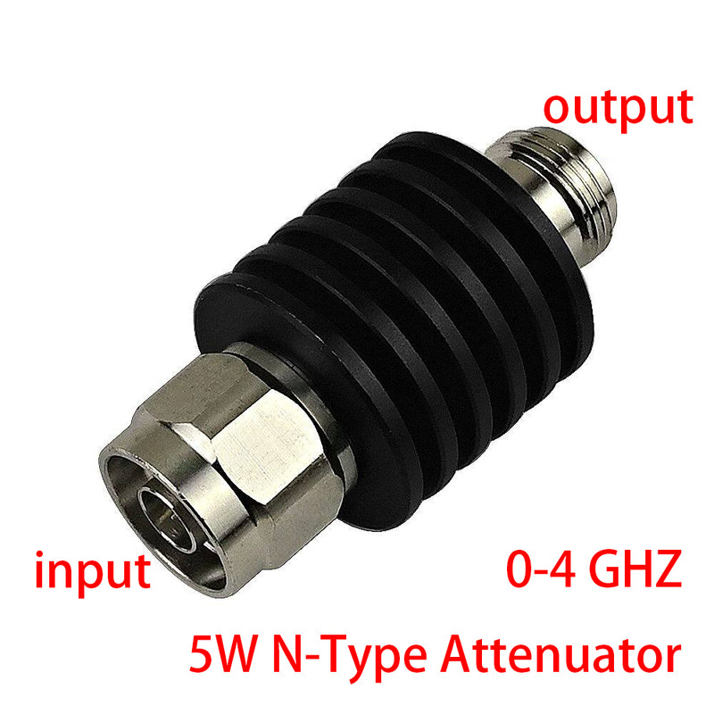 N-Type 5W Fixed RF 50Ω DC-4GHz Male to Female Coaxial Microwave Signal Reducer