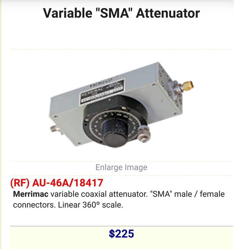Merrimac AU46A/2NC2 Variable Coaxial Attenuator gallery