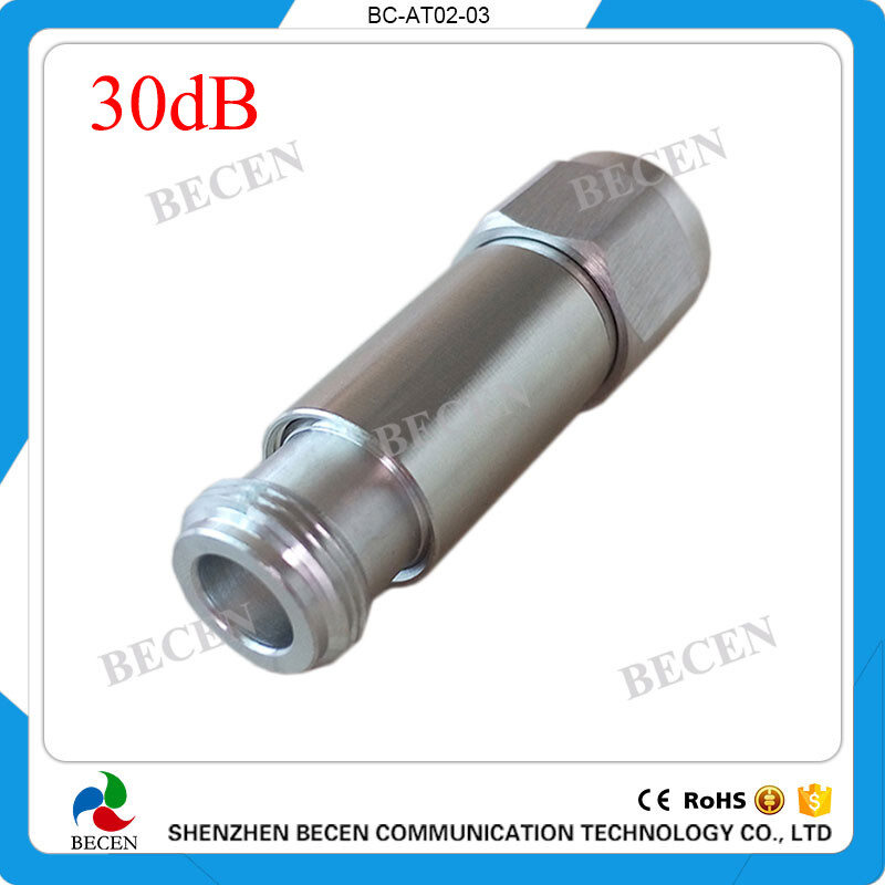 Fixed Attenuator 2W N 30dB Attenuator Plug male to Jack female 2 Watt DC-3Ghz