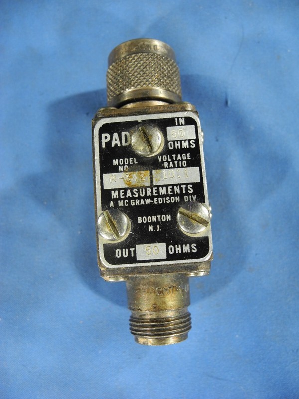 RARE VINTAGE McGraw Edison Attenuator Pad Model M-342 50 ohms 10-1 (FREE SHIP!)