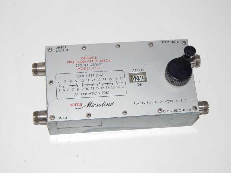 NARDA Microline 3722 Variable Precision Attenuator 950 to 1250 MHz