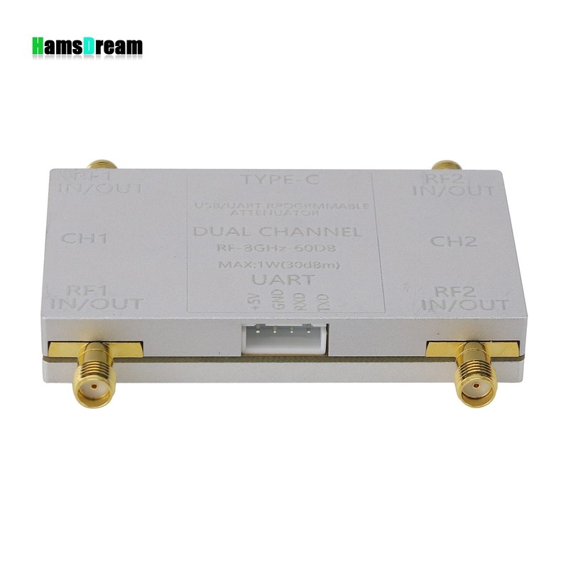 RF-8GHz-60DB Dual Channel Programmable Attenuator RF Attenuator Type-C for PC gallery