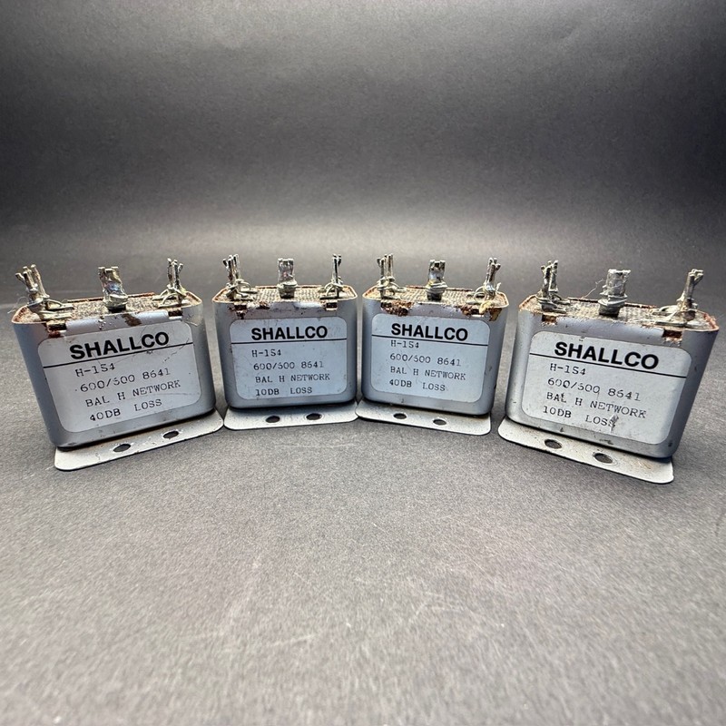 VINTAGE SHALLCO H-154 600/600 LOT OF 4 ATTENUATORS 3-40DB 1-10DB UNTESTED