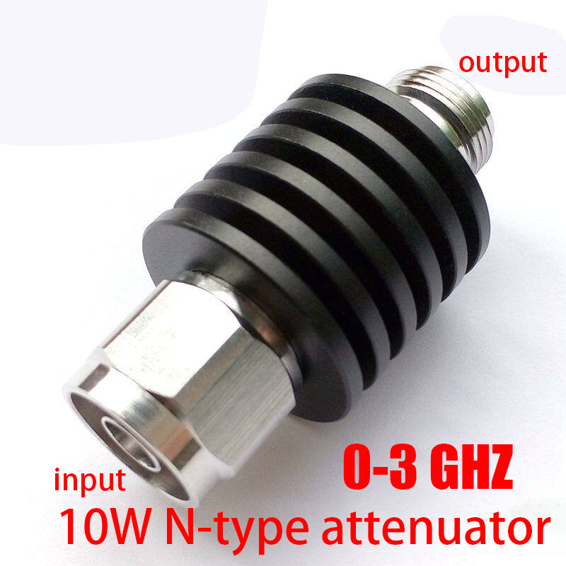 DC-3GHz 10W N-Type M-F 1-30dB Fixed RF Microwave Attenuator 50Ω