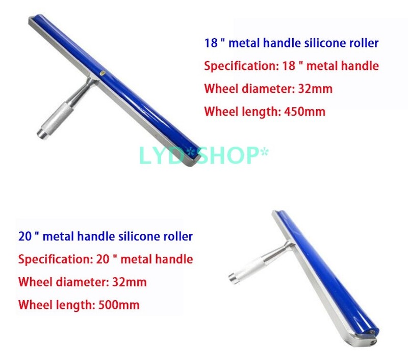 Anti Static Dust Removal Tool Metal Handle Silica Sticky Dust Roller 14-22 Inch gallery