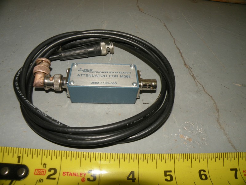 EG&G 3680-1100-08S Attenuator for M368 w/ BNC Connector & Cable