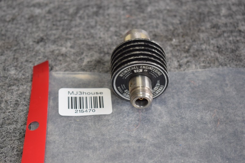 Weinschel 23-10-34 Fixed Coaxial Attenuator 10W 10dB DC-18.0GHz #215470-R1*B62