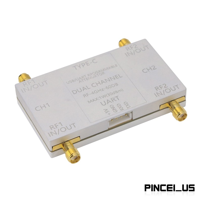 RF-4GHz-60DB Dual Channel Programmable Attenuator (Unit + Type-C Cable) for PC gallery
