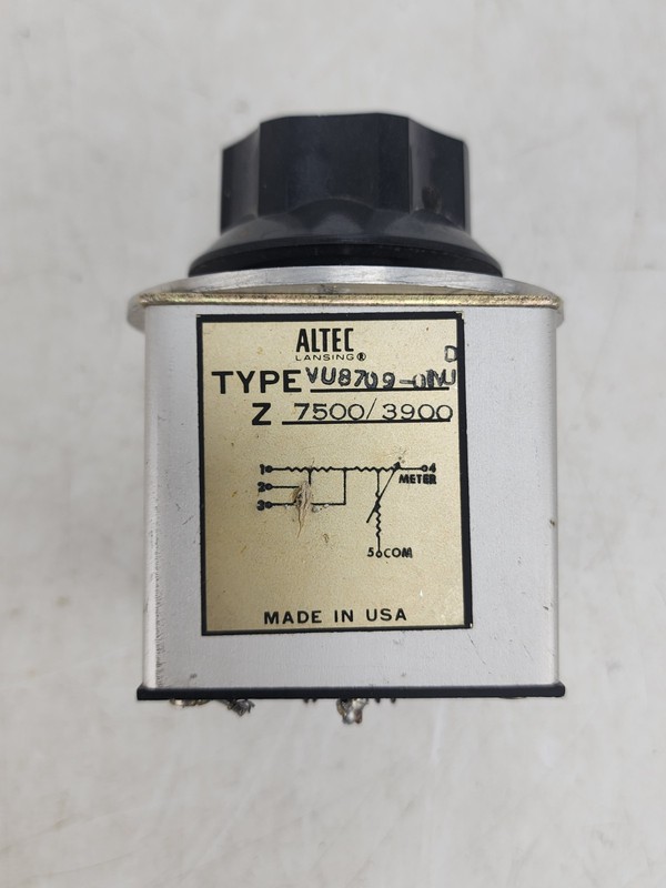 Vintage Altec VU8709-01VUD VU meter Range Extender 7500 3900 POT Ohms 9200A
