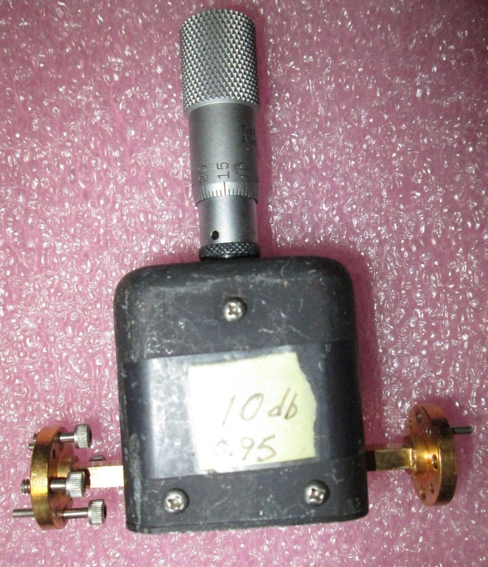 Q Band Adjustable Waveguide Attenuator 33-50 GHz WR-22 Hughes 45732H-1200 25 dB gallery