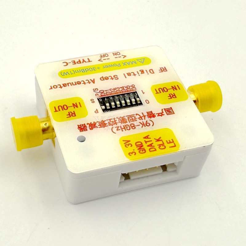 9kHz-8GHz Digital Programmable RF Adjustable Attenuator w/SMA Female Connector gallery