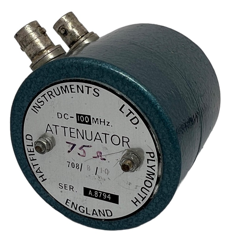 Hatfield Rotary RF Variable Attenuator BNC 75Ohm 0-10DB 1DB/Step DC-100Mhz 708/B