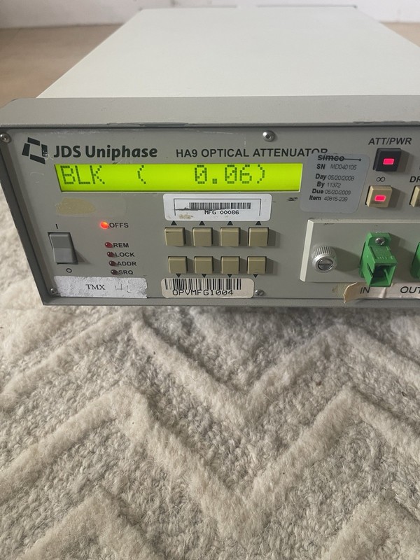 JDS Uniphase HA9 Optical Attenuator HA97E+10KSU1 1550nm SC/APC Tested Working gallery