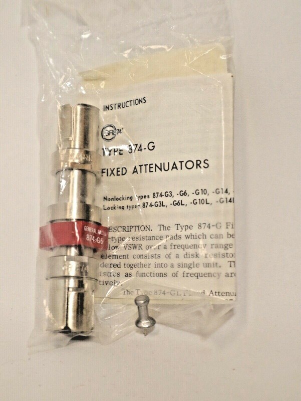 ATTENUATOR,FIXED NSN 5985-00-812-9250 GENRAD P/N 874G6