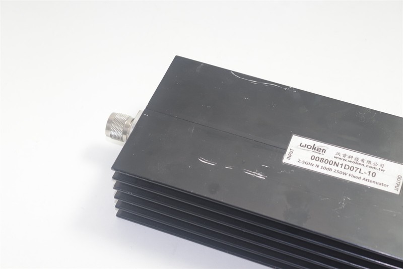 Woken 00800N1D07L-10 Microwave 250W 2.5GHz N 10dB Fixed Attenuator gallery