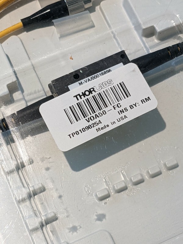 THORLABS:  VOA50-FC - SM Variable Attenuator, 1310/1550 nm FC/PC Connector gallery