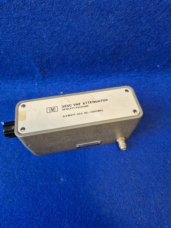 HP 355C VHF Attenuator, 0.5W 50Ω DC-1000 MHz, 0 to 12 dB, 1 dB steps.