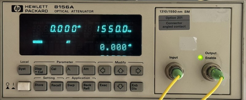 Agilent (HP) 8156A Optical Attenuator Low IL (2.5dB), GPIB tested