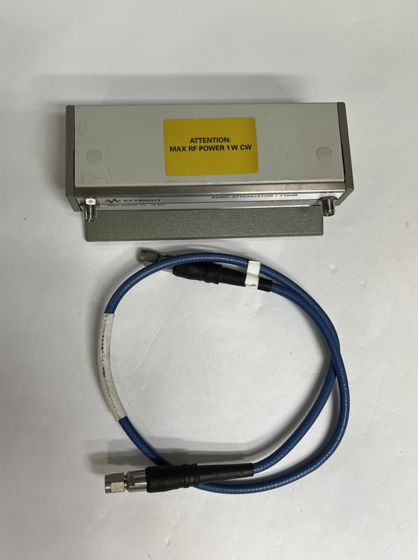 Agilent HP Keysight 8496H Attenuator 110db DC-18 GHz + Cable