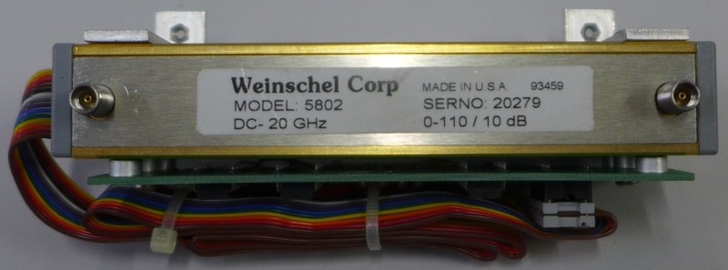 Weinschel 5802 Prog. Attenuator DC-20 GHz, 0-110 dB, 10 dB step, 24 VDC, Gold