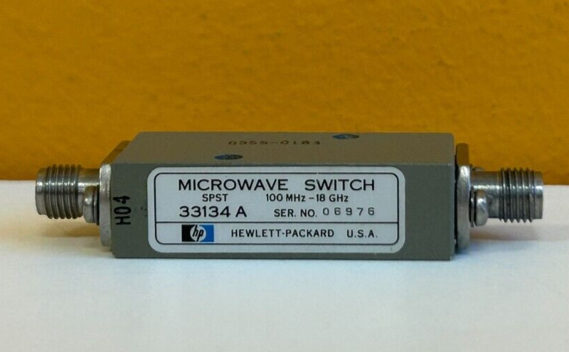 HP Agilent 33134A 100 MHz-18 GHz, SMA (F) SMC (M) SPST Microwave Switch. Tested!