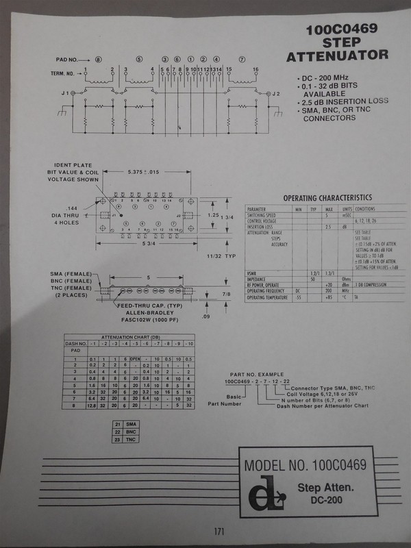 (3) Daico 100C0469M SMA Programmable Attenuator 1,2,4,8,16,32 dB DC-200MHz gallery