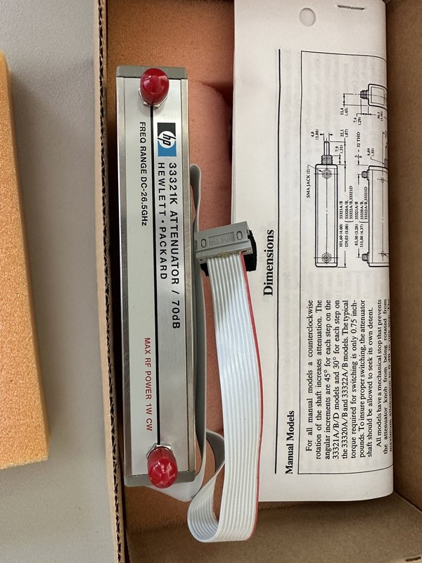 Keysight Agilent HP 33321K Attenuator / 70dB gallery