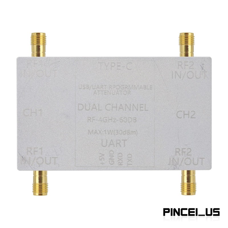 RF-4GHz-60DB Dual Channel Programmable Attenuator (Unit + Type-C Cable) for PC gallery