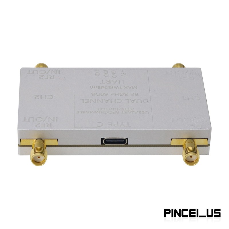 RF-8GHz-60DB Dual Channel Programmable Attenuator (Main Unit + Type-C Cable) pe6 gallery