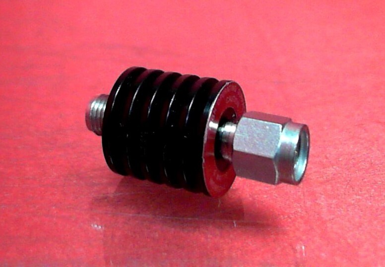 Weinschel 69-3-12 Fixed Coaxial Attenuator, 18GHz, 5W, 3dB, SMA Female - SMA Mal