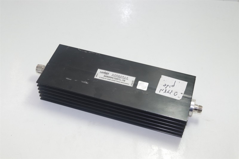 Woken 00800N1D07L-10 Microwave 250W 2.5GHz N 10dB Fixed Attenuator