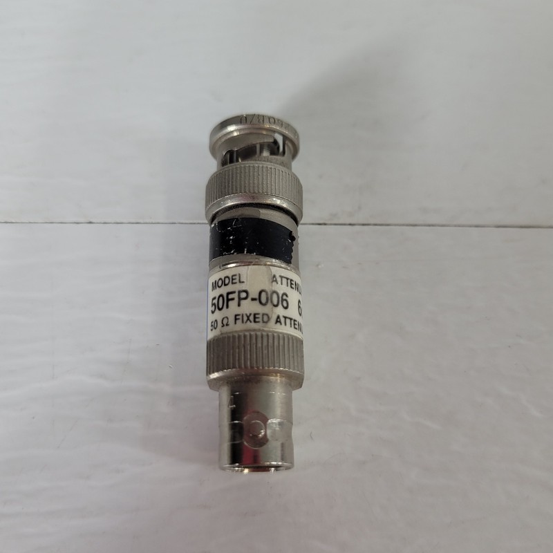50FP-006 50 Ohm Attenuator 6dB DC-2GHz JFW BNC Male and Female Connectors