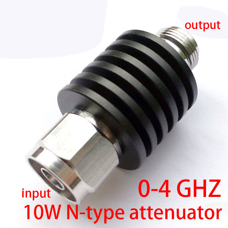 10W N-Type Coaxial Fixed Attenuator DC-4GHz 1-50dB 50Ω RF Microwave Attenuator