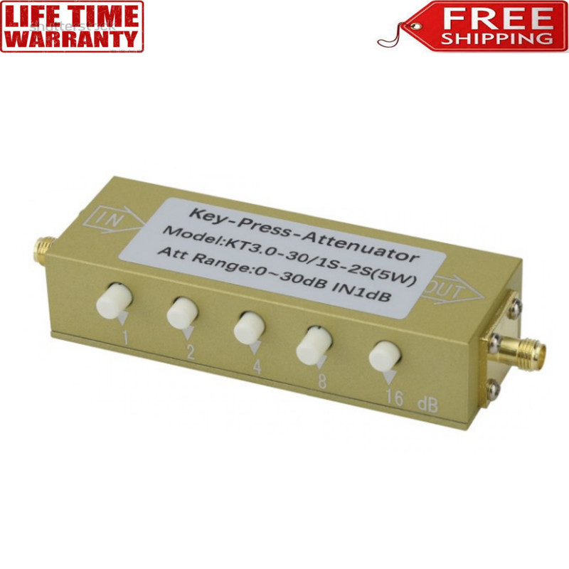 5W SMA-K-K Type 0-30dB 0-3GHz RF Adjustable Attenuator Step RF Attenuator
