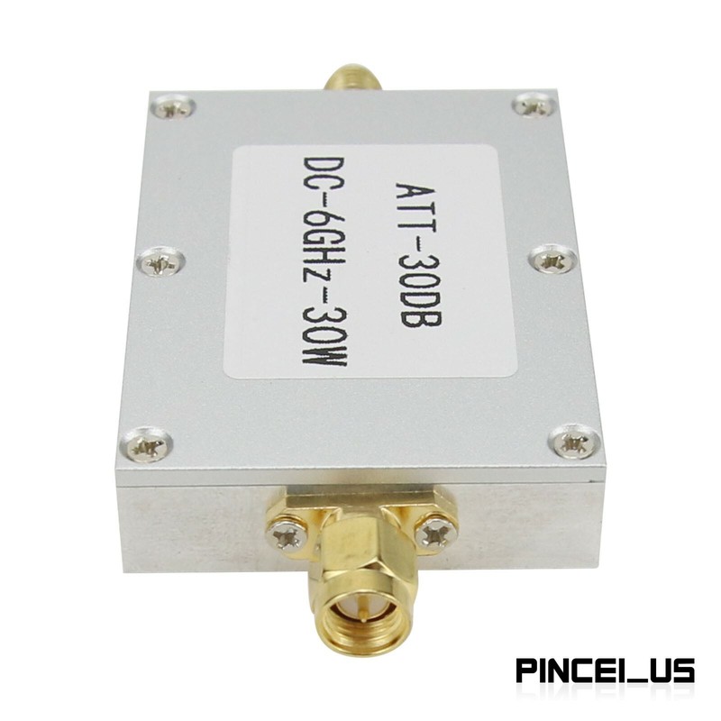 DC-6GHz 30W 30DB RF Attenuator SMA Female+Male for Power Meter Spectrum Analyzer gallery