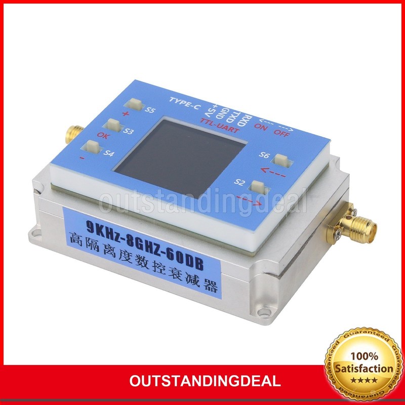 9K-8GHz Digital Programmable Controlled Attenuator Module 60dB TFT Display ot25 gallery