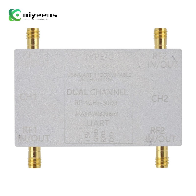 RF-4GHz-60DB Dual Channel Programmable Attenuator RF Attenuator + Type-C Cable gallery