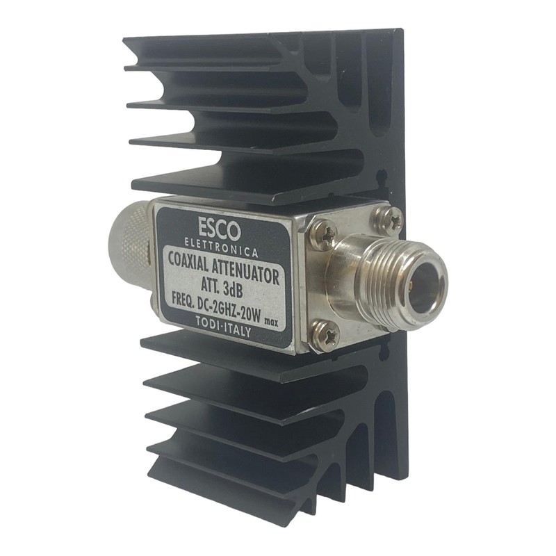 N Type (F-M) Coaxial Fixed Attenuator With Heat Sink 3dB 20W 2GHz gallery