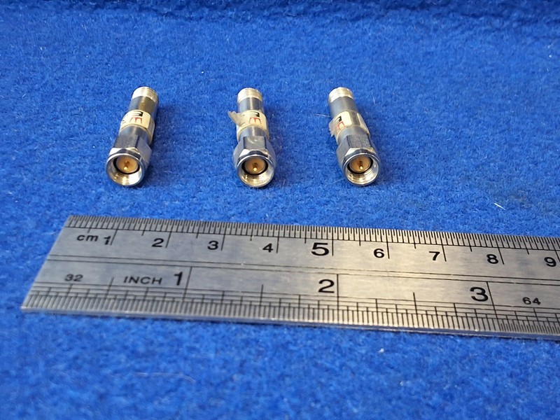 WE RF Attenuator Model: 3T-50 Fixed, 0 to 12.4 GHz, 50 dB, SMA (F/M) lot of 3.