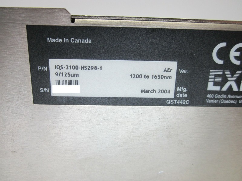 EXFO IQS-3100 IQS3100-NS298-1, 9/125um, 1200-1650nm Variable Attenuator Module gallery