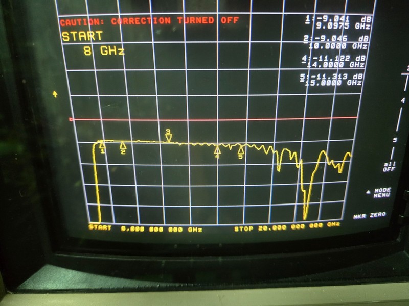 HP model M382A Variable Attenuator WR75, 10-15 GHz Rotary Vane tested! see plots gallery