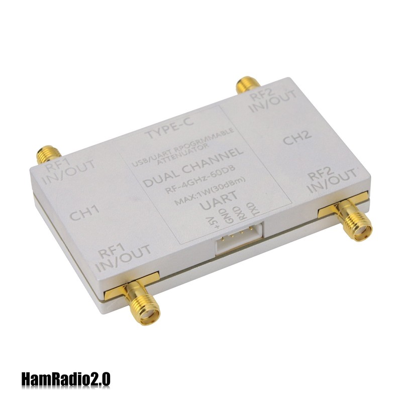 RF-4GHz-60DB Dual Channel Programmable RF Attenuator + Type-C Cable for PC gallery