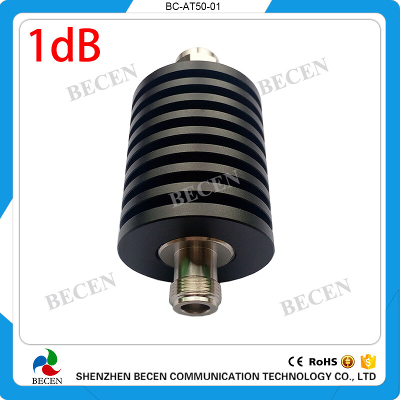 RF Fixed Attenuator 50W N 1dB Attenuator Plug male to Jack female 50Watt DC-3Ghz