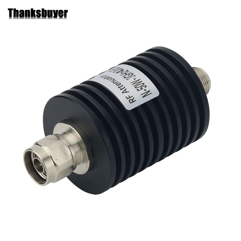 N Type 50W 40DB 3G RF Attenuator Coaxial Attenuator RF Fixed with N-JK Connector gallery