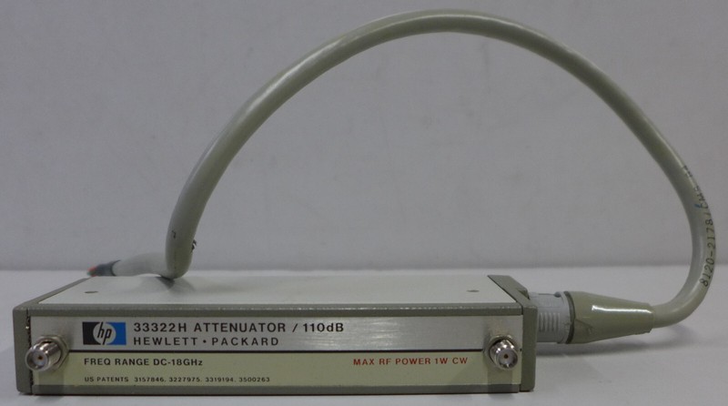HP 33322H Opt H89 Prog. Attenuator DC-18 GHz, 0-110 dB, 10 dB step, 24 VDC gallery