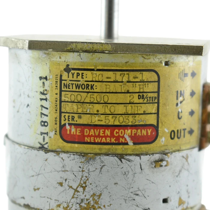Daven RC-171-1 500 Ohm Balanced H Attenuator – Vintage Dual Deck Audio Pad. Used gallery