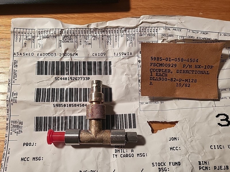 DIRECTIONAL COUPLER, PN HX-10F, NSN 5985-01-05 -4504, NOS.
