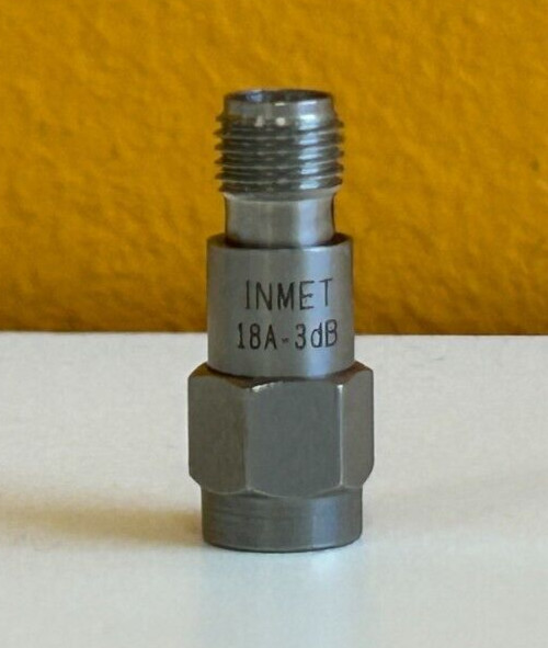 Inmet 18A-3dB DC to 18 GHz, 3 dB, 2 Watt, SMA (M-F), Coaxial Attenuator. Tested!