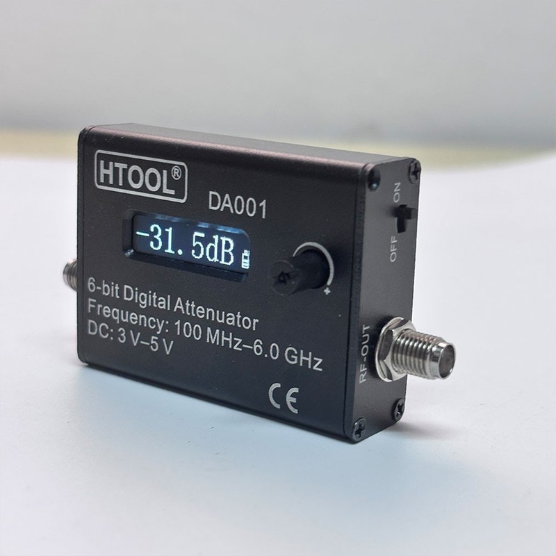 HTOOL DA001 Adjustable Digital RF Attenuator Module 0-31.5dB DC-6GHz 0.91" OLED gallery